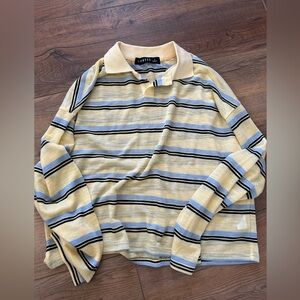 Lioness Striped Yellow Rugby Shirt- Sz S